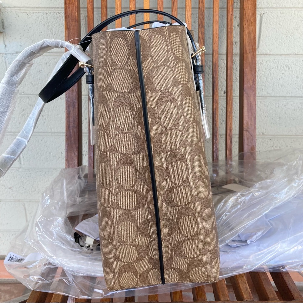 SOLD SOLDSOLD!Coach Signature Mollie Tote Canvas NWT - Picture 9 of 12
